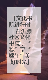 文化书院进行时｜在沂源社区文化书院，“粽”享“端午”美好时光