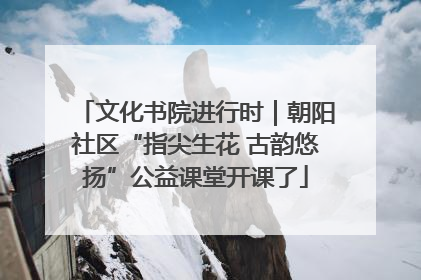 文化书院进行时｜朝阳社区“指尖生花 古韵悠扬”公益课堂开课了