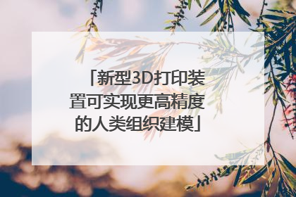 新型3D打印装置可实现更高精度的人类组织建模