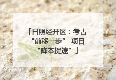 日照经开区：考古“前移一步” 项目“降本提速”