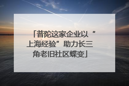 普陀这家企业以“上海经验”助力长三角老旧社区蝶变