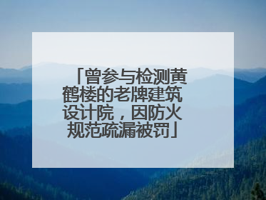 曾参与检测黄鹤楼的老牌建筑设计院，因防火规范疏漏被罚
