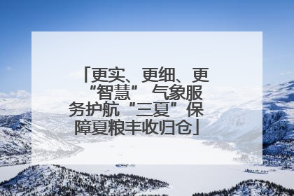 更实、更细、更“智慧” 气象服务护航“三夏”保障夏粮丰收归仓