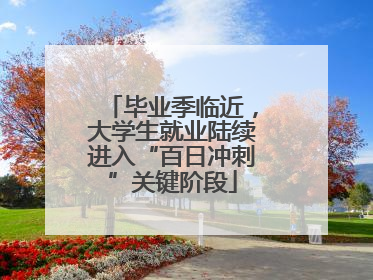 毕业季临近，大学生就业陆续进入“百日冲刺”关键阶段