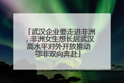 武汉企业要走进非洲，非洲女生想长居武汉 高水平对外开放推动鄂非双向奔赴