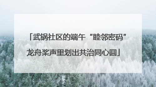 武锅社区的端午“睦邻密码”龙舟桨声里划出共治同心圆