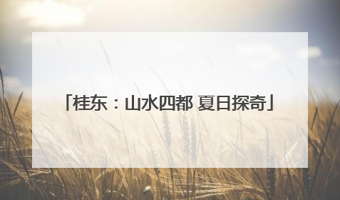 桂东：山水四都 夏日探奇