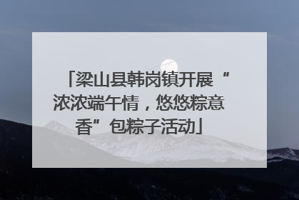 梁山县韩岗镇开展“浓浓端午情，悠悠粽意香”包粽子活动