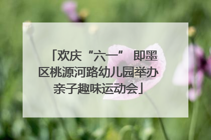 欢庆“六一” 即墨区桃源河路幼儿园举办亲子趣味运动会