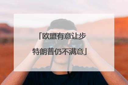 欧盟有意让步 特朗普仍不满意