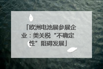 欧洲电池展参展企业：美关税“不确定性”阻碍发展