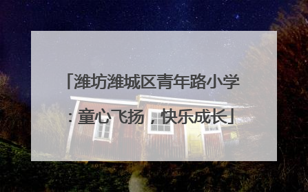 潍坊潍城区青年路小学：童心飞扬，快乐成长