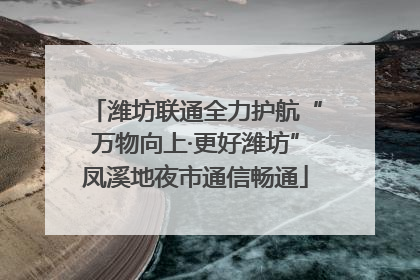 潍坊联通全力护航“万物向上·更好潍坊”凤溪地夜市通信畅通