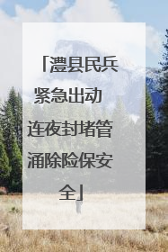 澧县民兵紧急出动 连夜封堵管涌除险保安全