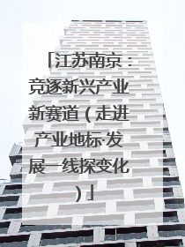 江苏南京：竞逐新兴产业新赛道（走进产业地标·发展一线探变化）