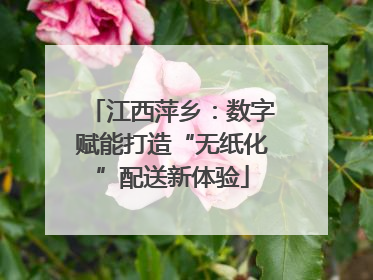 江西萍乡：数字赋能打造“无纸化”配送新体验