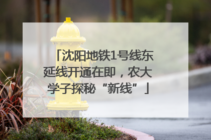 沈阳地铁1号线东延线开通在即，农大学子探秘“新线”