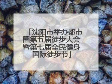 沈阳市举办都市圈第五届徒步大会暨第七届全民健身国际徒步节