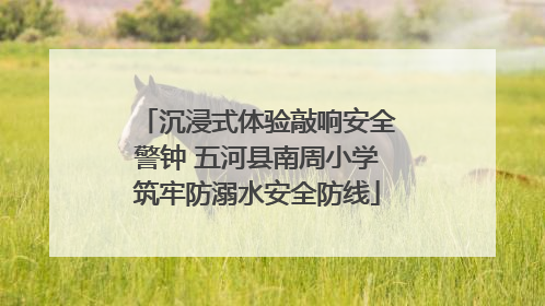 沉浸式体验敲响安全警钟 五河县南周小学筑牢防溺水安全防线