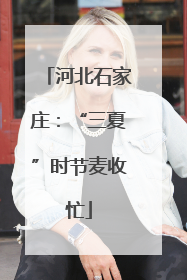 河北石家庄：“三夏”时节麦收忙