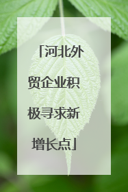 河北外贸企业积极寻求新增长点