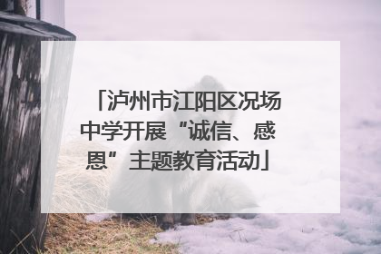 泸州市江阳区况场中学开展“诚信、感恩”主题教育活动