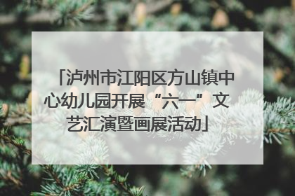 泸州市江阳区方山镇中心幼儿园开展“六一”文艺汇演暨画展活动