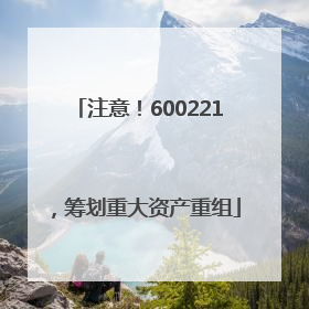 注意！600221，筹划重大资产重组
