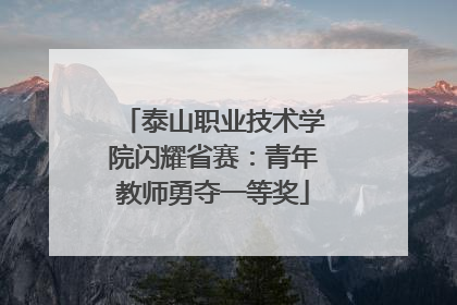 泰山职业技术学院闪耀省赛：青年教师勇夺一等奖