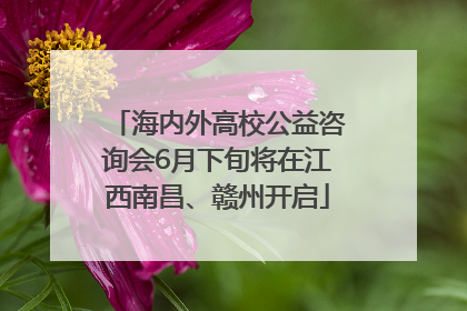 海内外高校公益咨询会6月下旬将在江西南昌、赣州开启