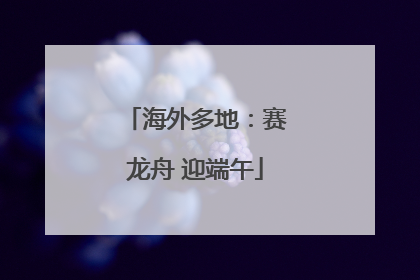 海外多地：赛龙舟 迎端午