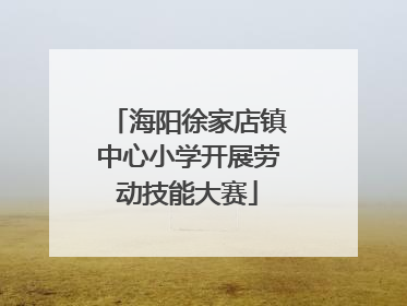 海阳徐家店镇中心小学开展劳动技能大赛
