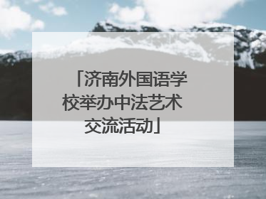 济南外国语学校举办中法艺术交流活动