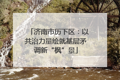 济南市历下区：以共治力量绘就基层矛调新“枫”景