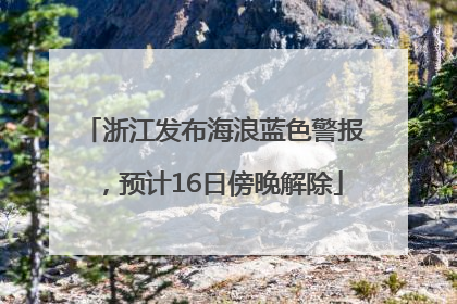 浙江发布海浪蓝色警报，预计16日傍晚解除