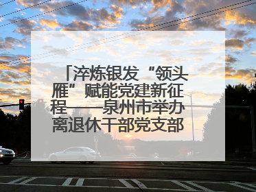 淬炼银发“领头雁”赋能党建新征程——泉州市举办离退休干部党支部书记能力建设专题培训
