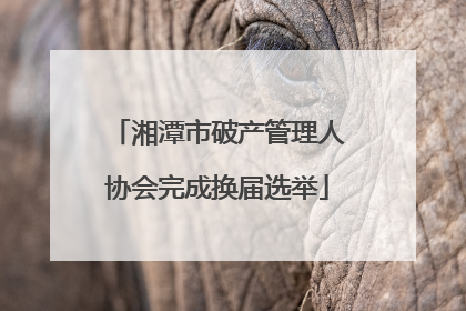 湘潭市破产管理人协会完成换届选举