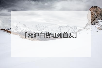 湘沪白货班列首发