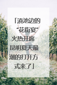滇池边的“花街宴”火热开席 昆明夏天最潮的打开方式来了