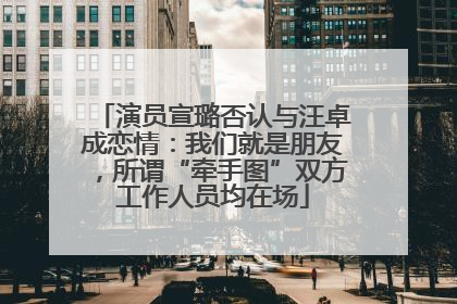 演员宣璐否认与汪卓成恋情：我们就是朋友，所谓“牵手图”双方工作人员均在场