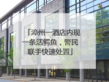漳州一酒店内现一条活鳄鱼，警民联手快速处置