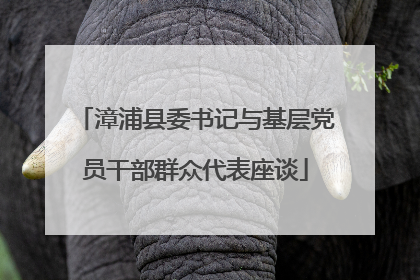 漳浦县委书记与基层党员干部群众代表座谈