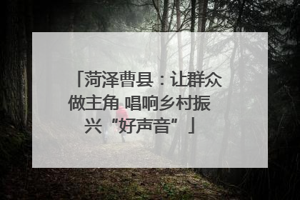 菏泽曹县：让群众做主角 唱响乡村振兴“好声音”