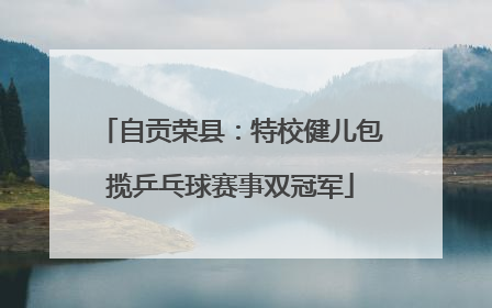 自贡荣县：特校健儿包揽乒乓球赛事双冠军