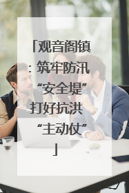 观音阁镇：筑牢防汛“安全堤” 打好抗洪“主动仗”
