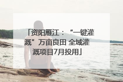 资阳雁江：“一键灌溉”万亩良田 全域灌溉项目7月投用