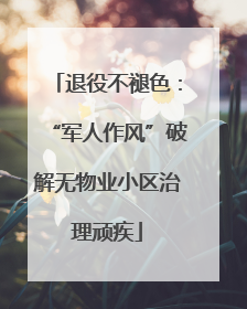 退役不褪色：“军人作风”破解无物业小区治理顽疾