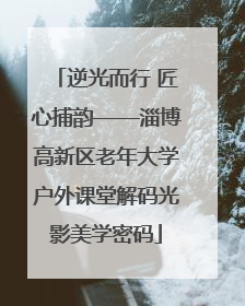 逆光而行 匠心捕韵——淄博高新区老年大学户外课堂解码光影美学密码