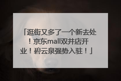 逛街又多了一个新去处！京东mall双井店开业！碧云泉强势入驻！