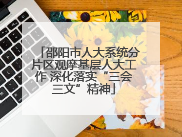 邵阳市人大系统分片区观摩基层人大工作 深化落实“三会三文”精神